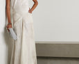 Dali asymmetric paneled silk maxi skirt