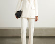 Double-breasted asymmetric jersey blazer
