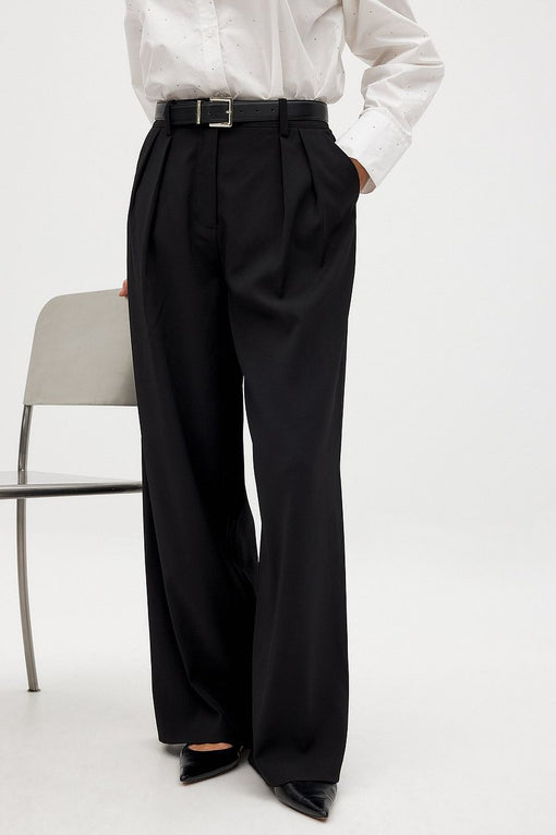 Wide Leg High Waist Suit Pants
